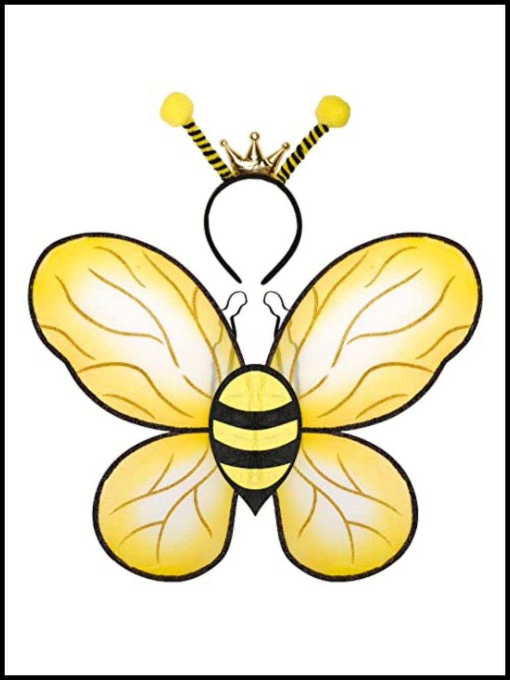 Bee Costume Accessory Set Headband Wings Halloween Cosplay